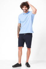 חולצת פולו קצרה בצבע תכלת - MASHBIR//365