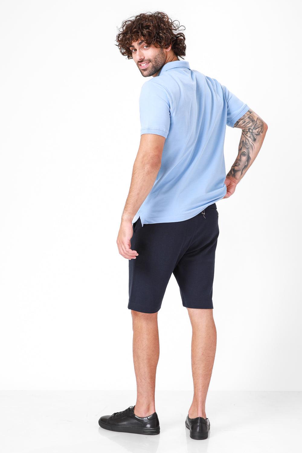 חולצת פולו קצרה בצבע תכלת - MASHBIR//365