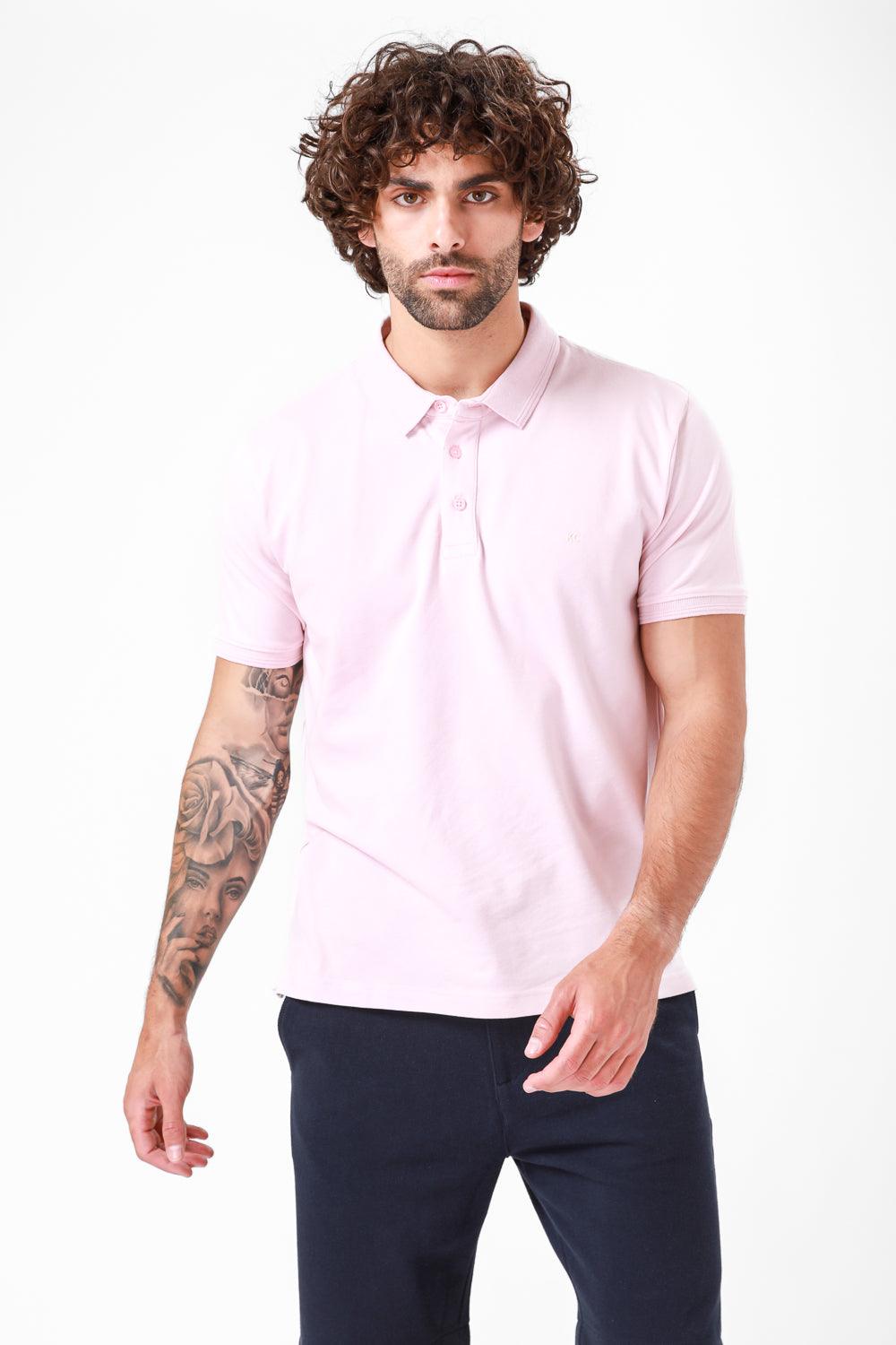 חולצת פולו קצרה ורודה - MASHBIR//365