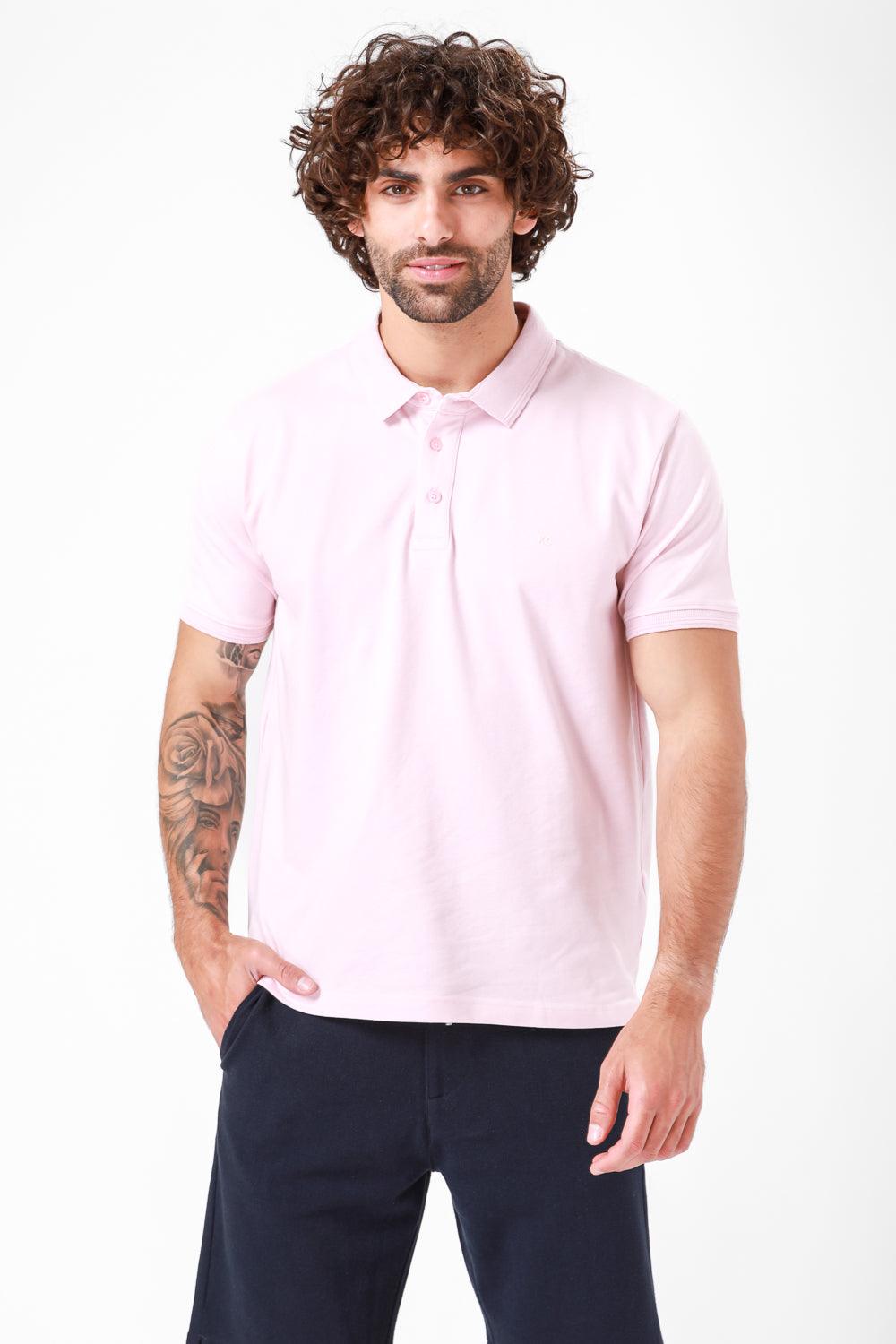 חולצת פולו קצרה ורודה - MASHBIR//365