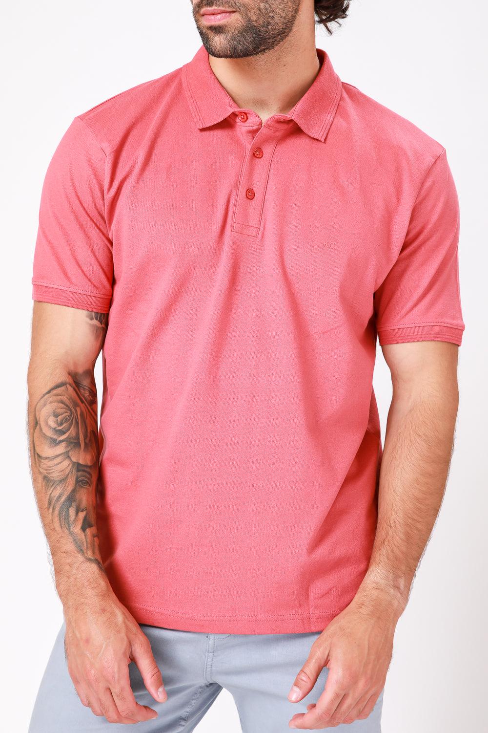 חולצת פולו קצרה בצבע קורל - MASHBIR//365