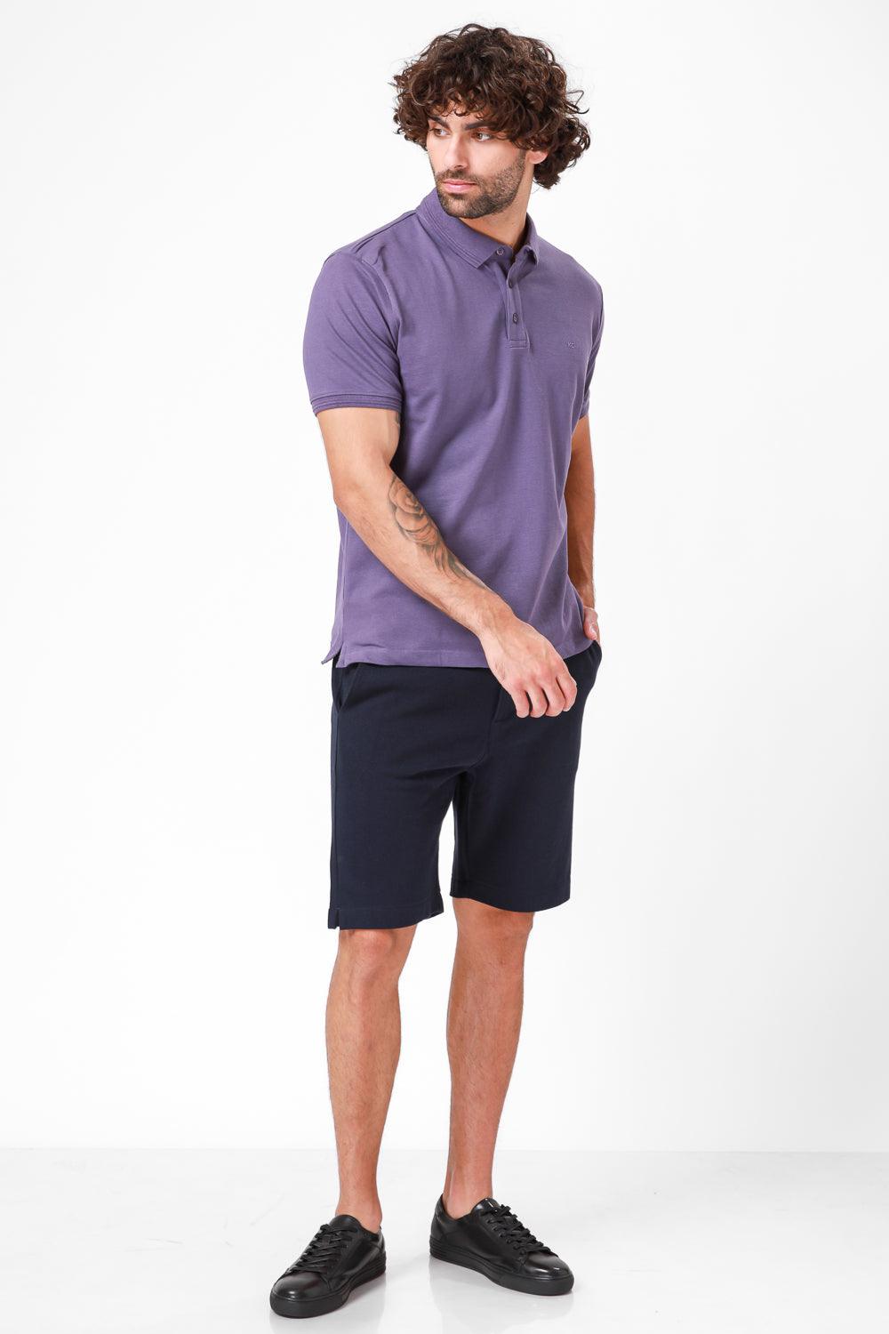 חולצת פולו קצרה סגולה - MASHBIR//365