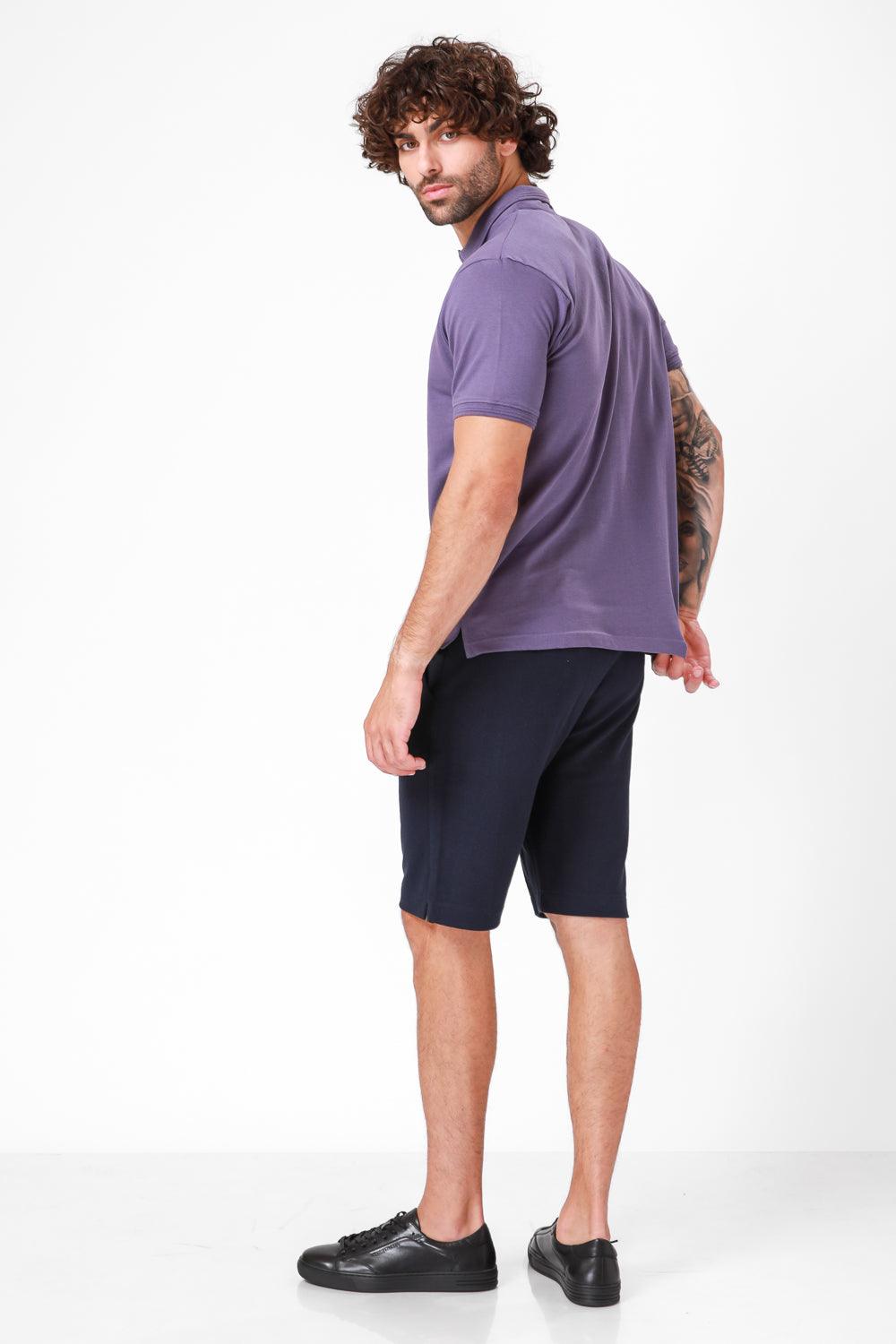 חולצת פולו קצרה סגולה - MASHBIR//365