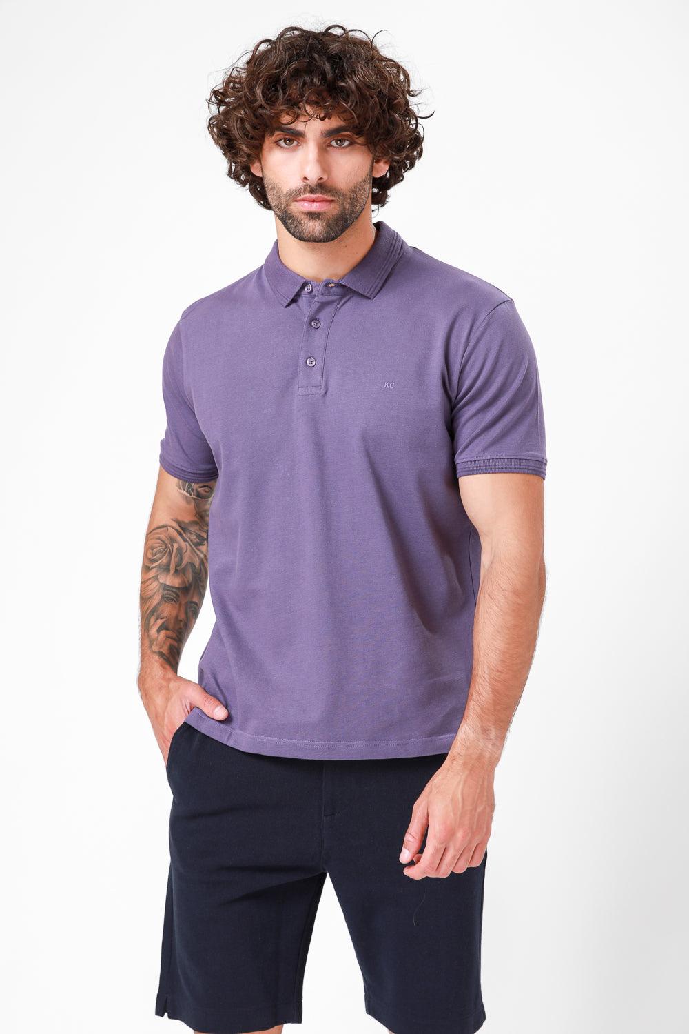 חולצת פולו קצרה סגולה - MASHBIR//365