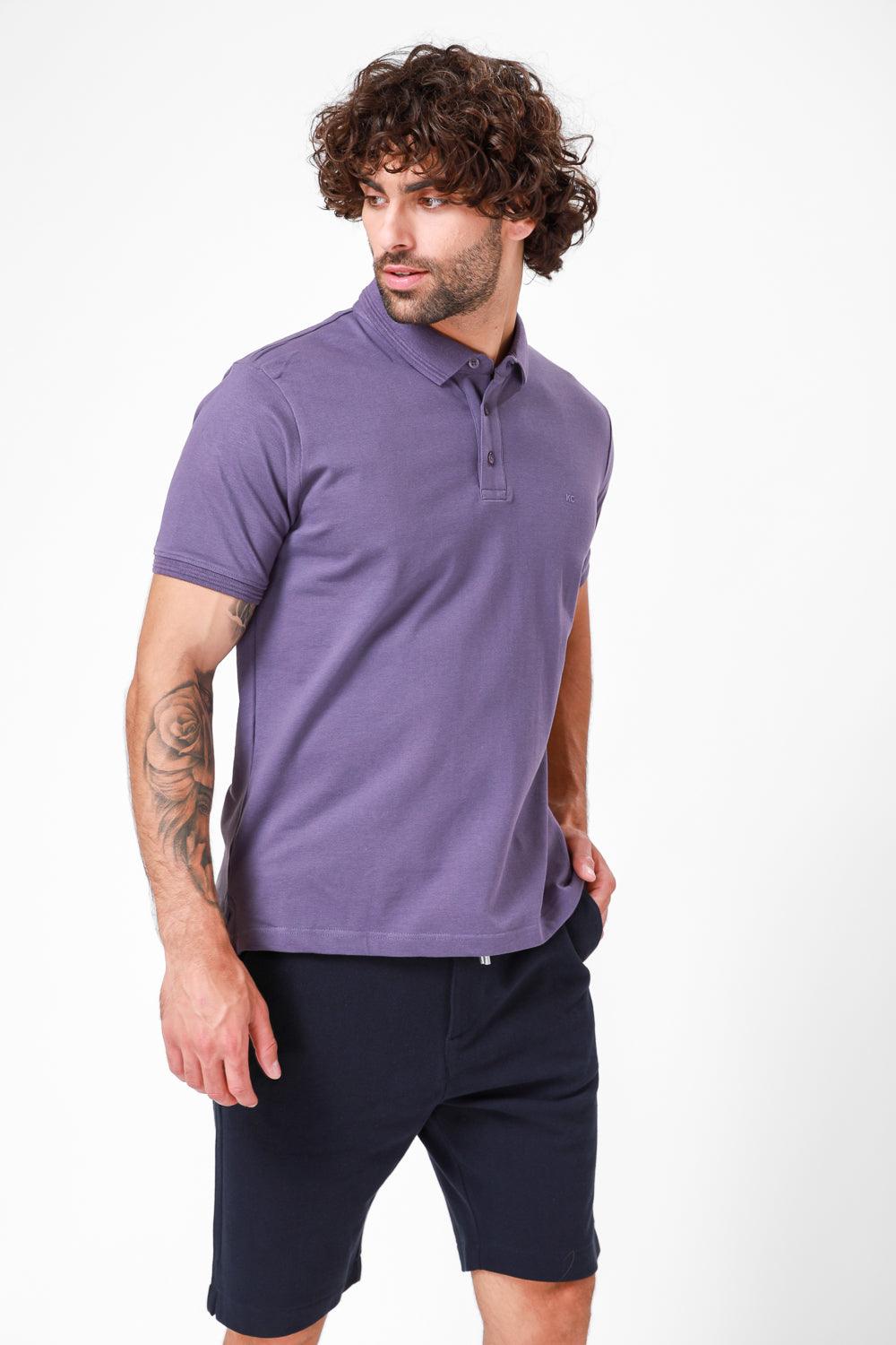 חולצת פולו קצרה סגולה - MASHBIR//365