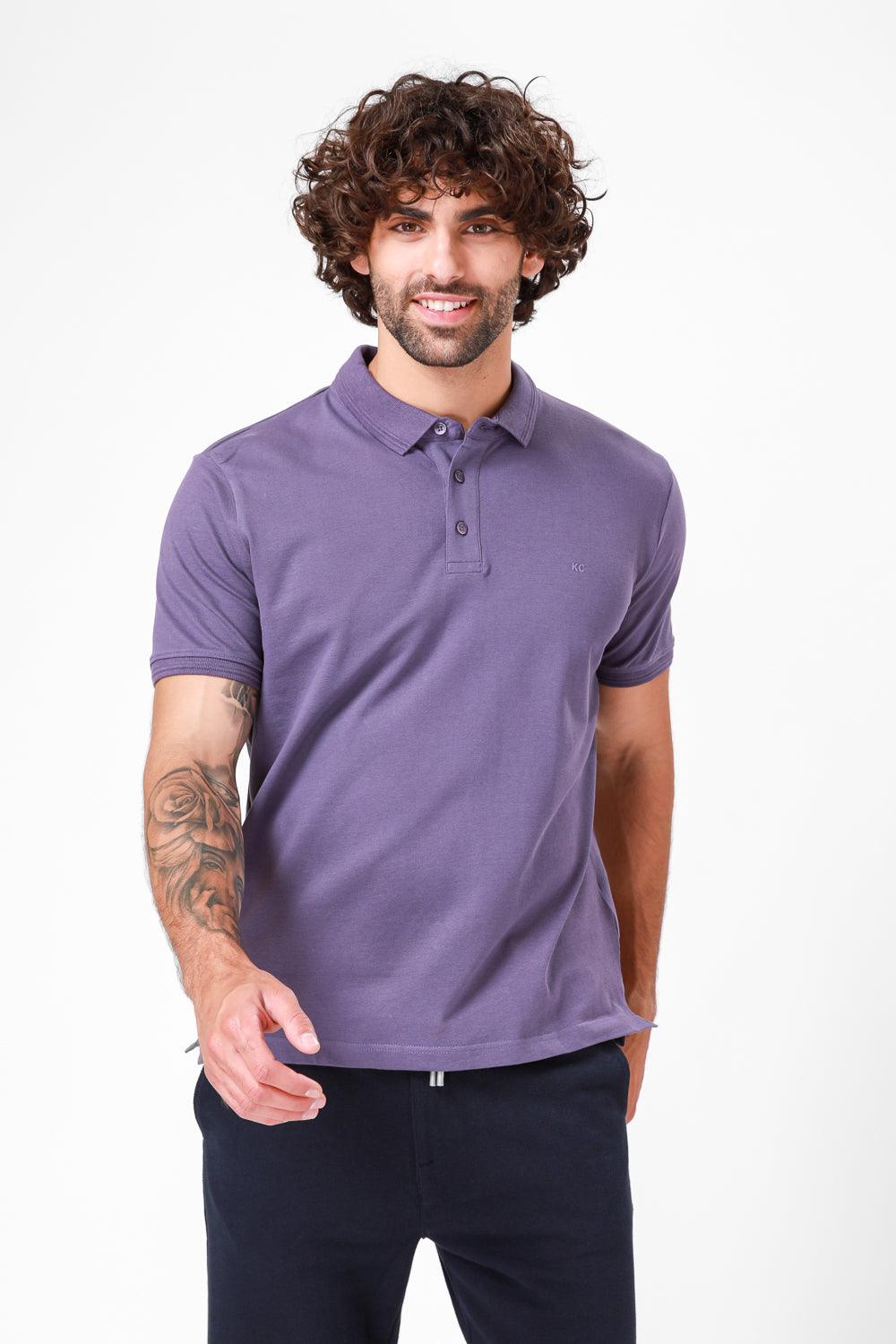 חולצת פולו קצרה סגולה - MASHBIR//365