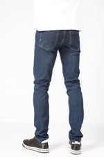 ג'ינס כותנה לייקרה בצבע כחול כהה - MASHBIR//365