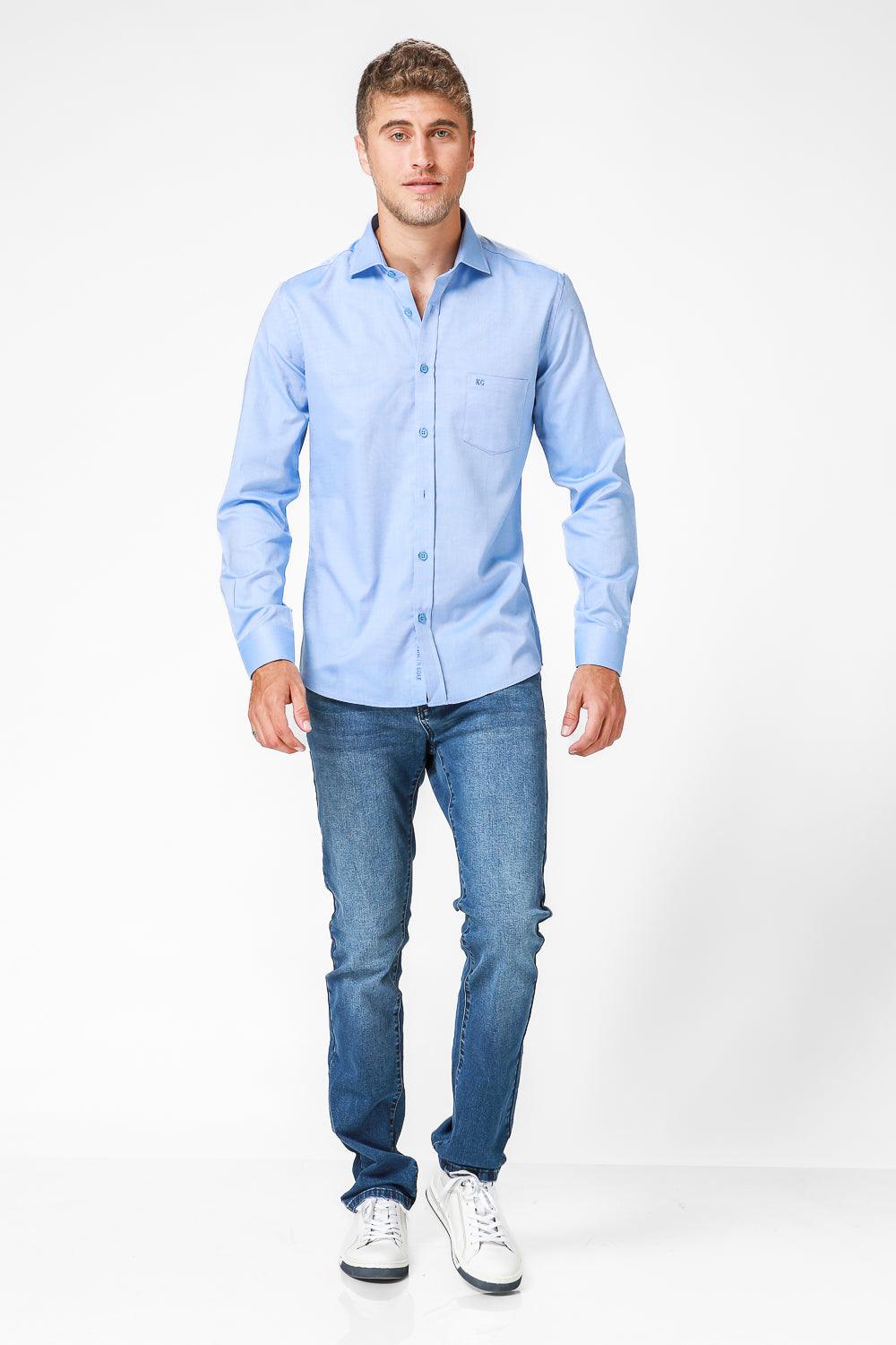 ג'ינס אינדיגו בצבע כחול - MASHBIR//365