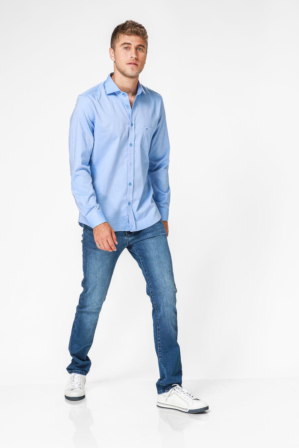 ג'ינס אינדיגו בצבע כחול - MASHBIR//365