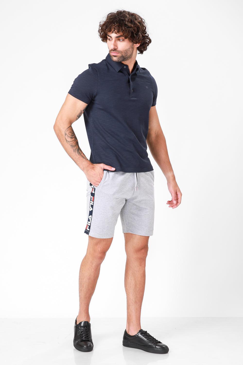 חולצת קצרה פולו צבע נייבי - MASHBIR//365