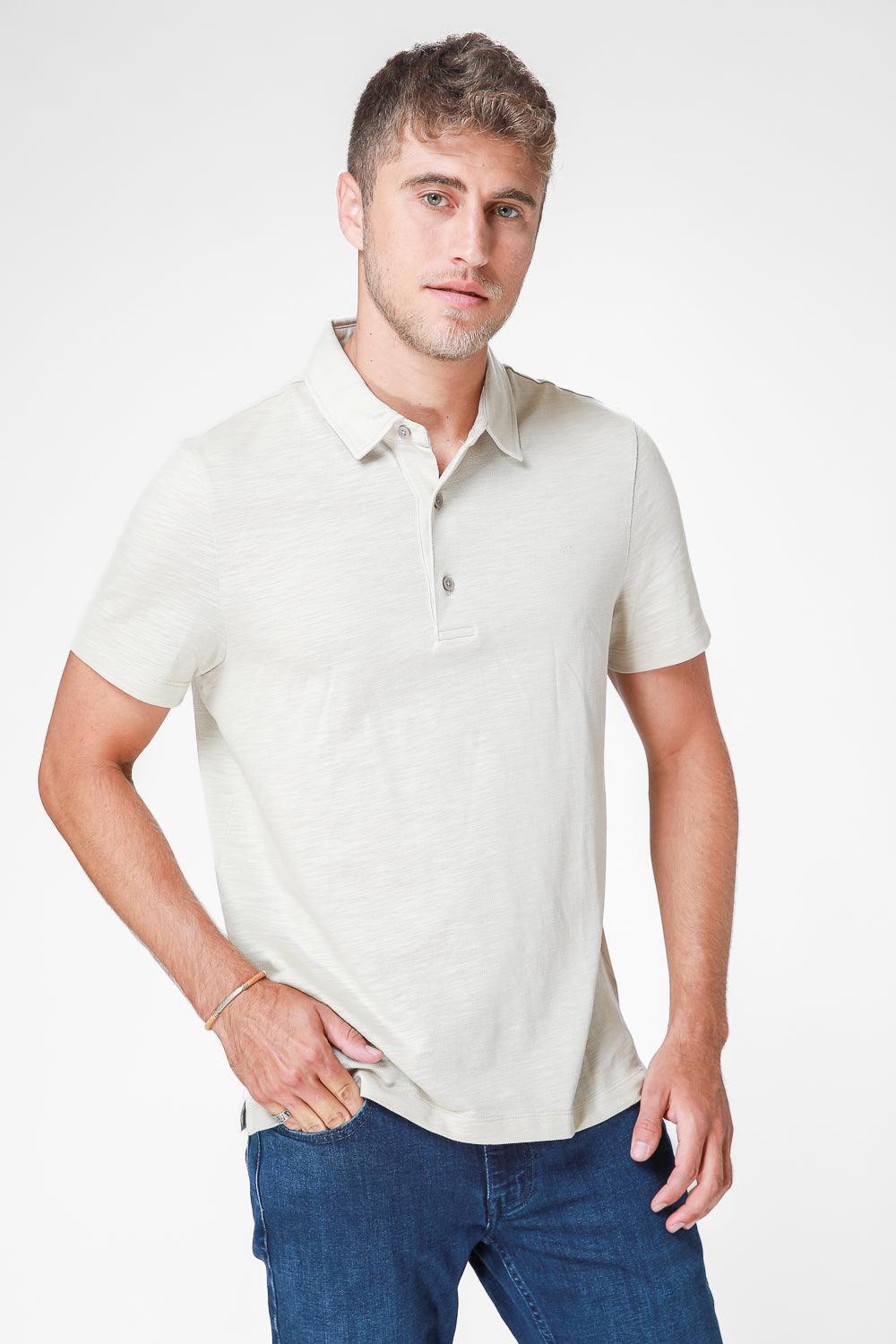 חולצת פולו בצבע בז' ירקרק - MASHBIR//365