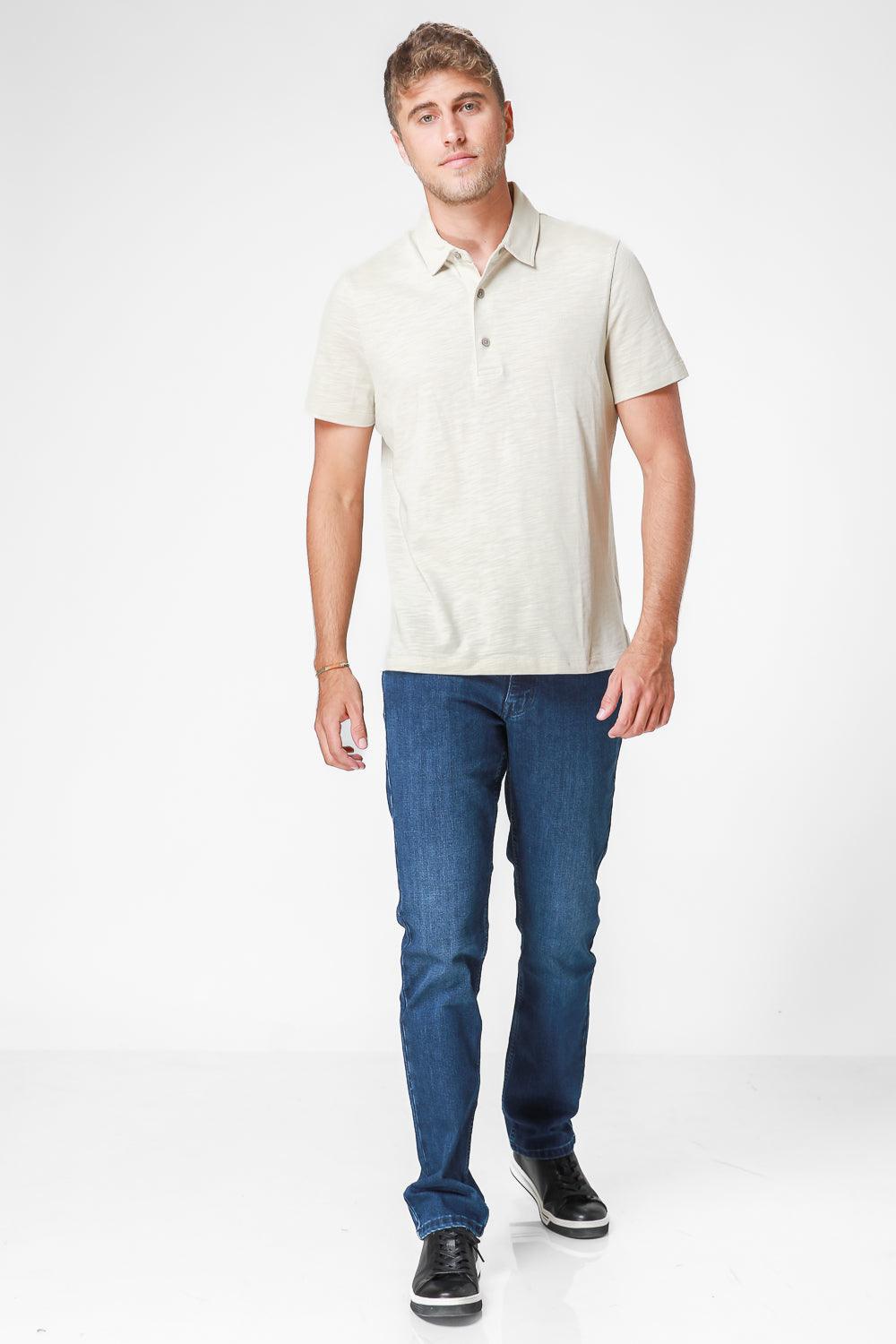 חולצת פולו בצבע בז' ירקרק - MASHBIR//365