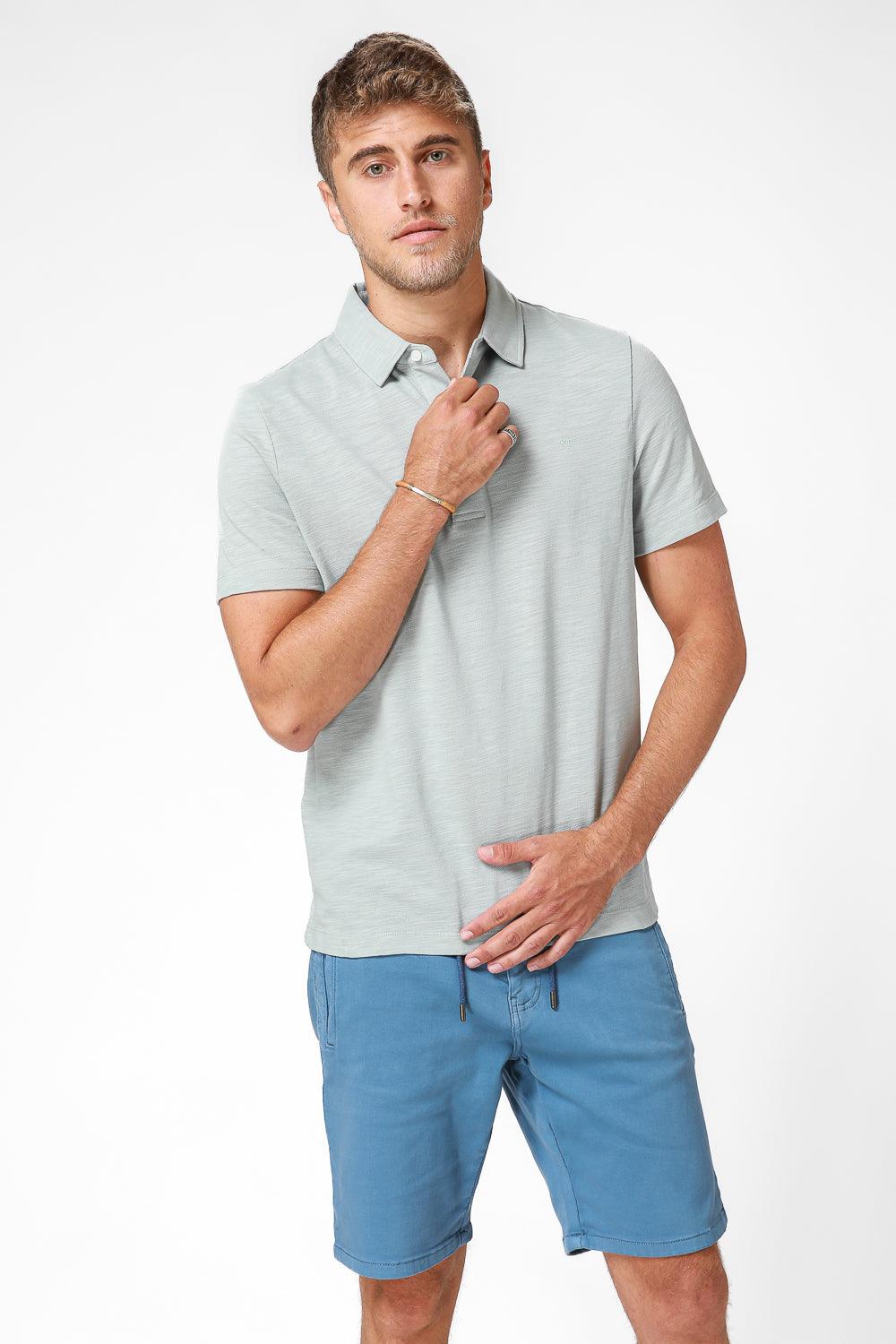 חולצת פולו קצרה בצבע אפור - MASHBIR//365