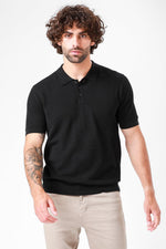 חולצת פולו קצרה שחורה - MASHBIR//365