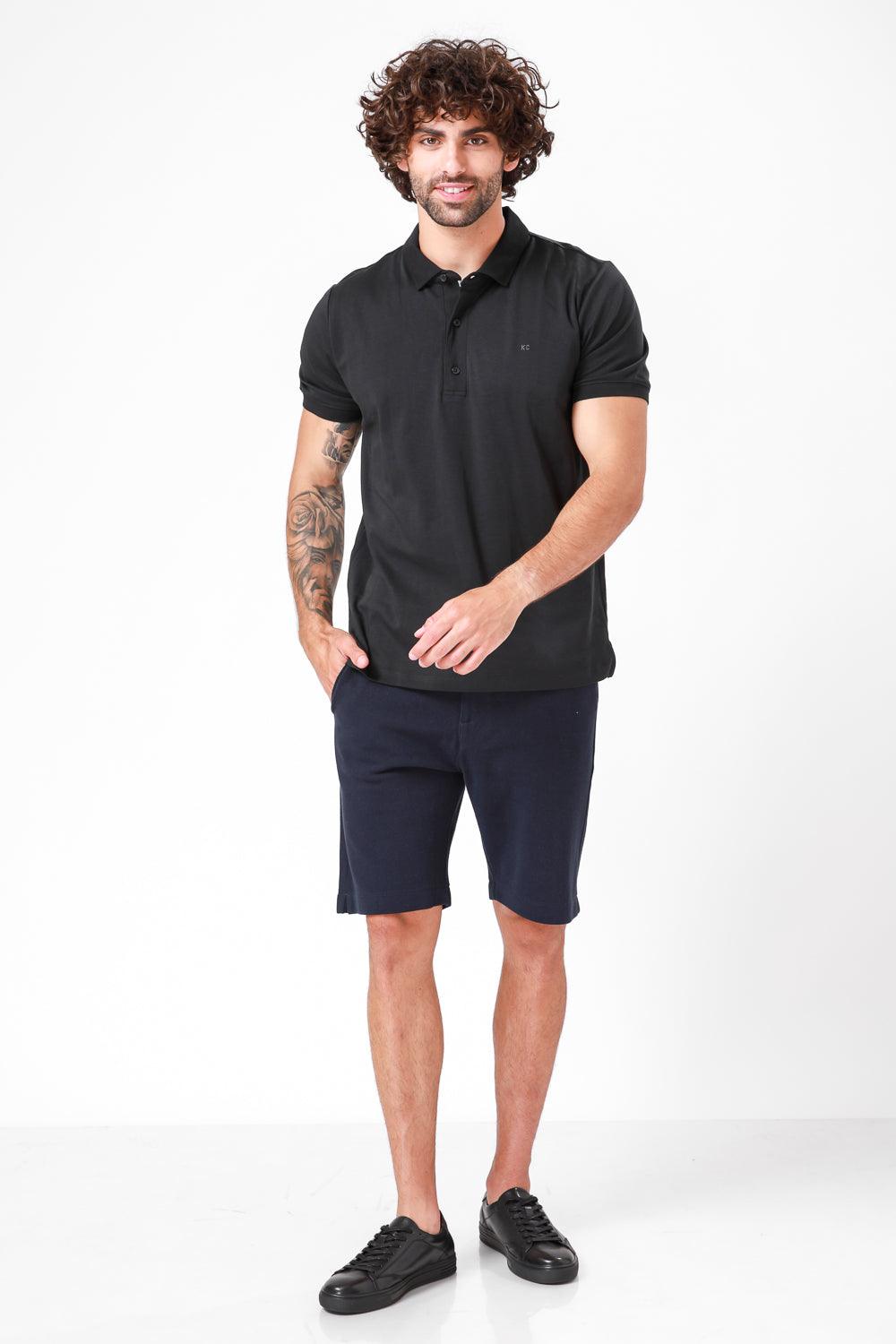 חולצת פולו קצרה שחורה - MASHBIR//365