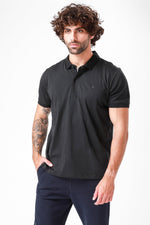 חולצת פולו קצרה שחורה - MASHBIR//365