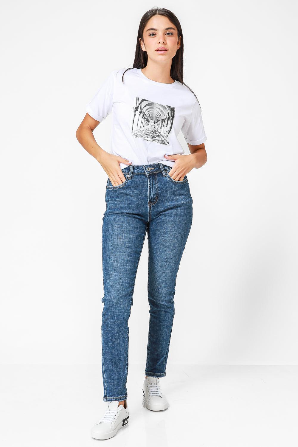 ג'ינס סקיני MID WASH כחול - MASHBIR//365