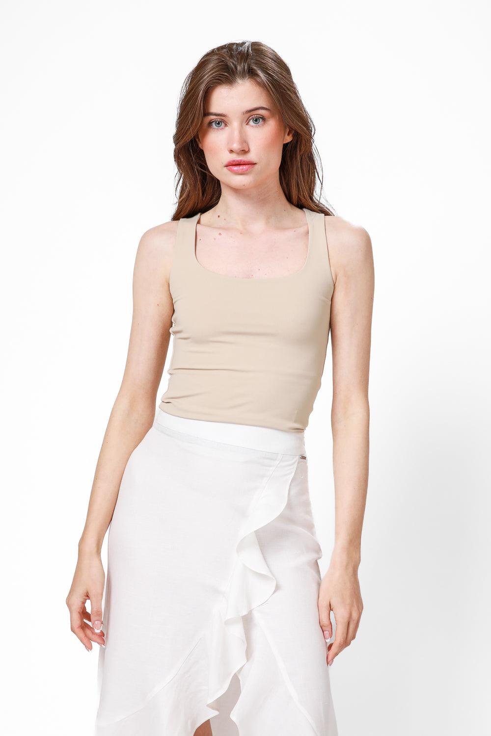 גופיית TANK TOP צבע בז' - MASHBIR//365