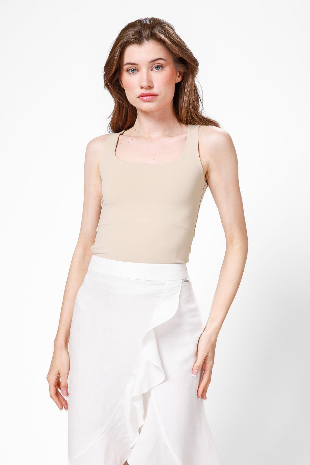 גופיית TANK TOP צבע בז' - MASHBIR//365