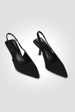 נעל עקב FABRIC SANDAL בצבע שחור - MASHBIR//365