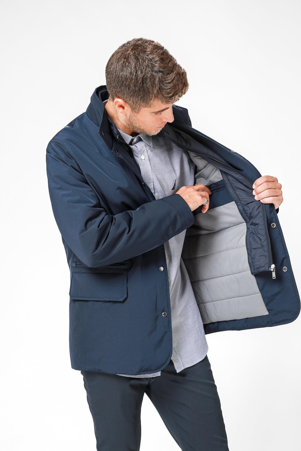 מעיל מרופד צבע NAVY - MASHBIR//365