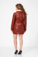 ג'קט בייקר אדום עם פרווה בצבע בז - MASHBIR//365