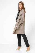 קרדיגן ארוך בצבע חום - MASHBIR//365