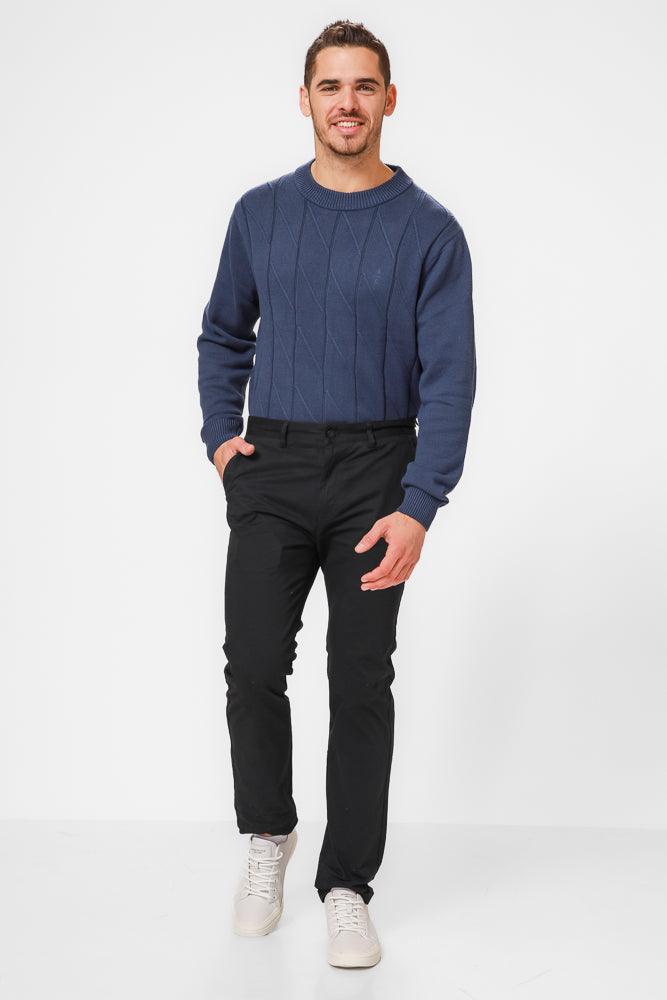 מכנסי כותנה בצבע נייבי - MASHBIR//365