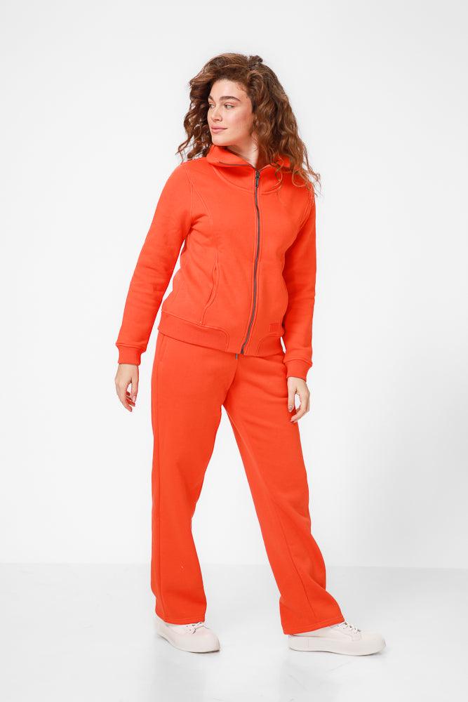 סווטשירט עם צווארון ארוך בצבע כתום - MASHBIR//365