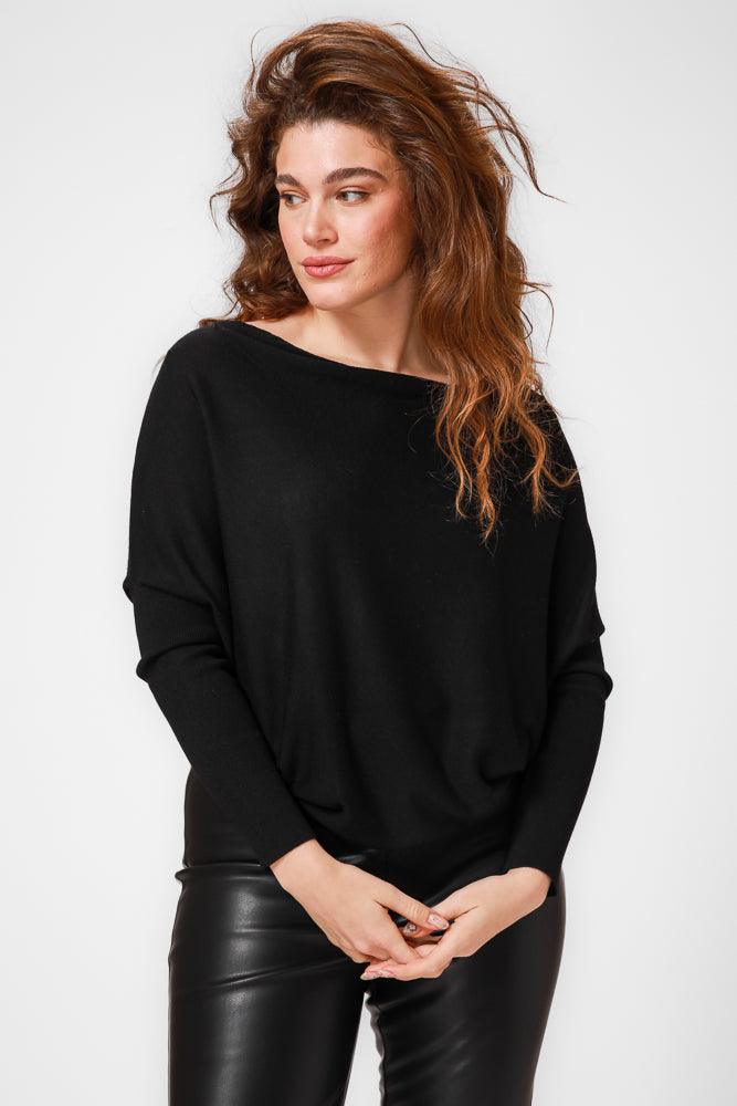 סריג עטלף בצבע שחור - MASHBIR//365