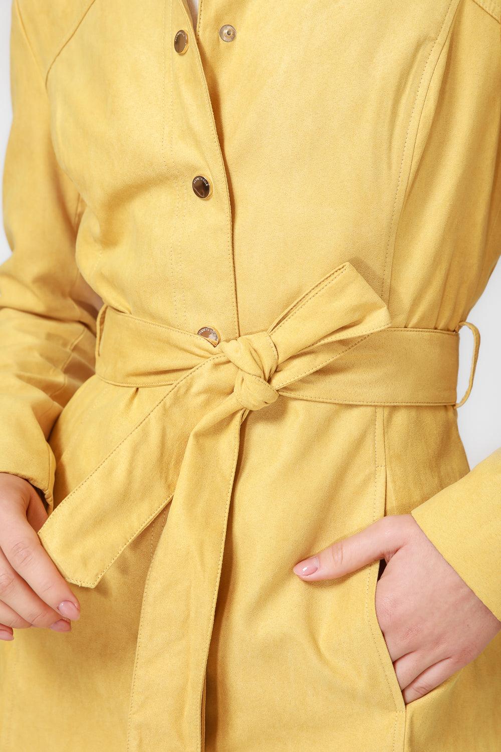 ג'קט זמש ארוך בצבע צהוב - MASHBIR//365