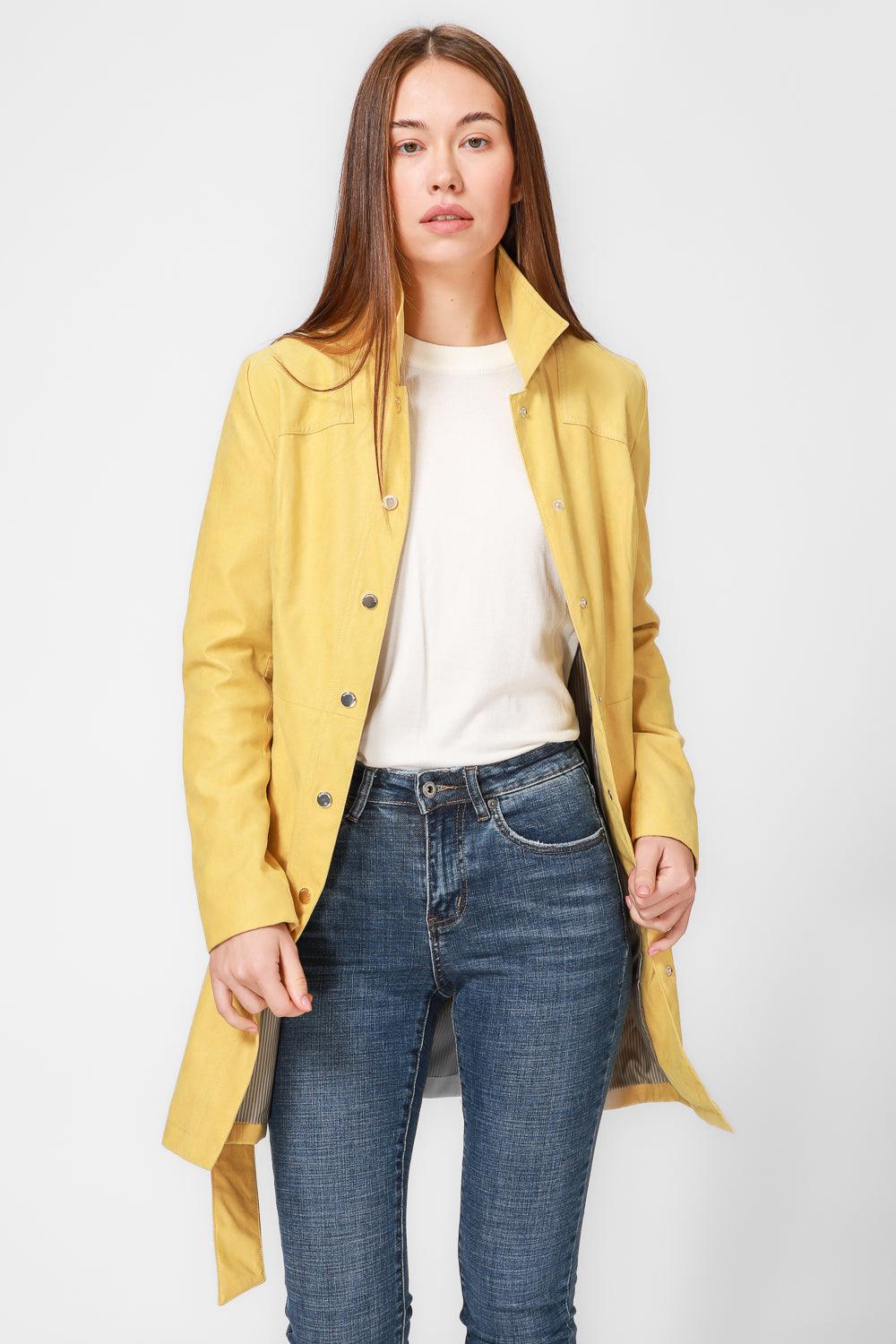 ג'קט זמש ארוך בצבע צהוב - MASHBIR//365