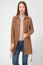 ג'קט זמש ארוך בצבע קאמל - MASHBIR//365