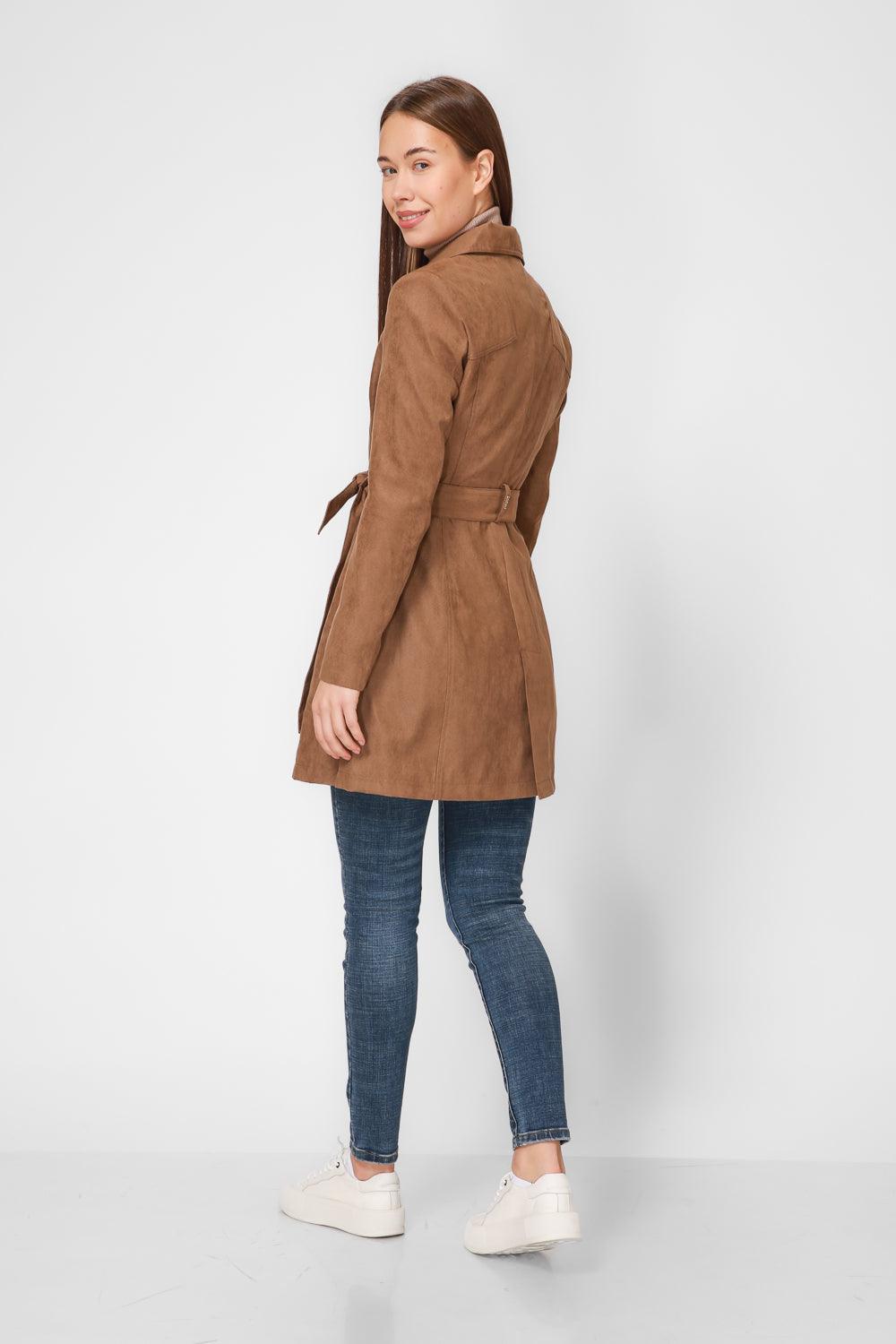 ג'קט זמש ארוך בצבע קאמל - MASHBIR//365