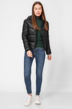 מעיל פאפר עם כובע בצבע שחור - MASHBIR//365