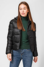 מעיל פאפר עם כובע בצבע שחור - MASHBIR//365