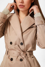 מעיל טרנץ' ארוך בצבע קאמל - MASHBIR//365