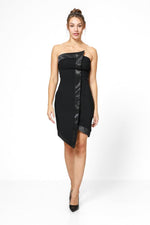 שמלת ערב א-סימטרית שחורה - MASHBIR//365