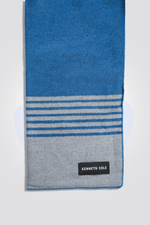 צעיף פסים בצבע אפור כחול - MASHBIR//365