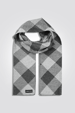 צעיף לגבר משבצות בצבע אפור - MASHBIR//365