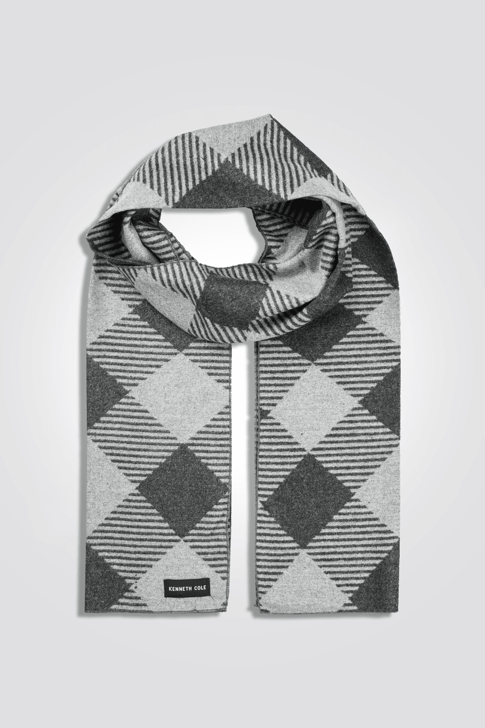 צעיף לגבר משבצות בצבע אפור - MASHBIR//365