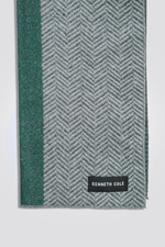 צעיף בצבע ירוק ואפור - MASHBIR//365