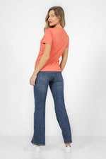 טישירט קצרה בצבע אפרסק - MASHBIR//365