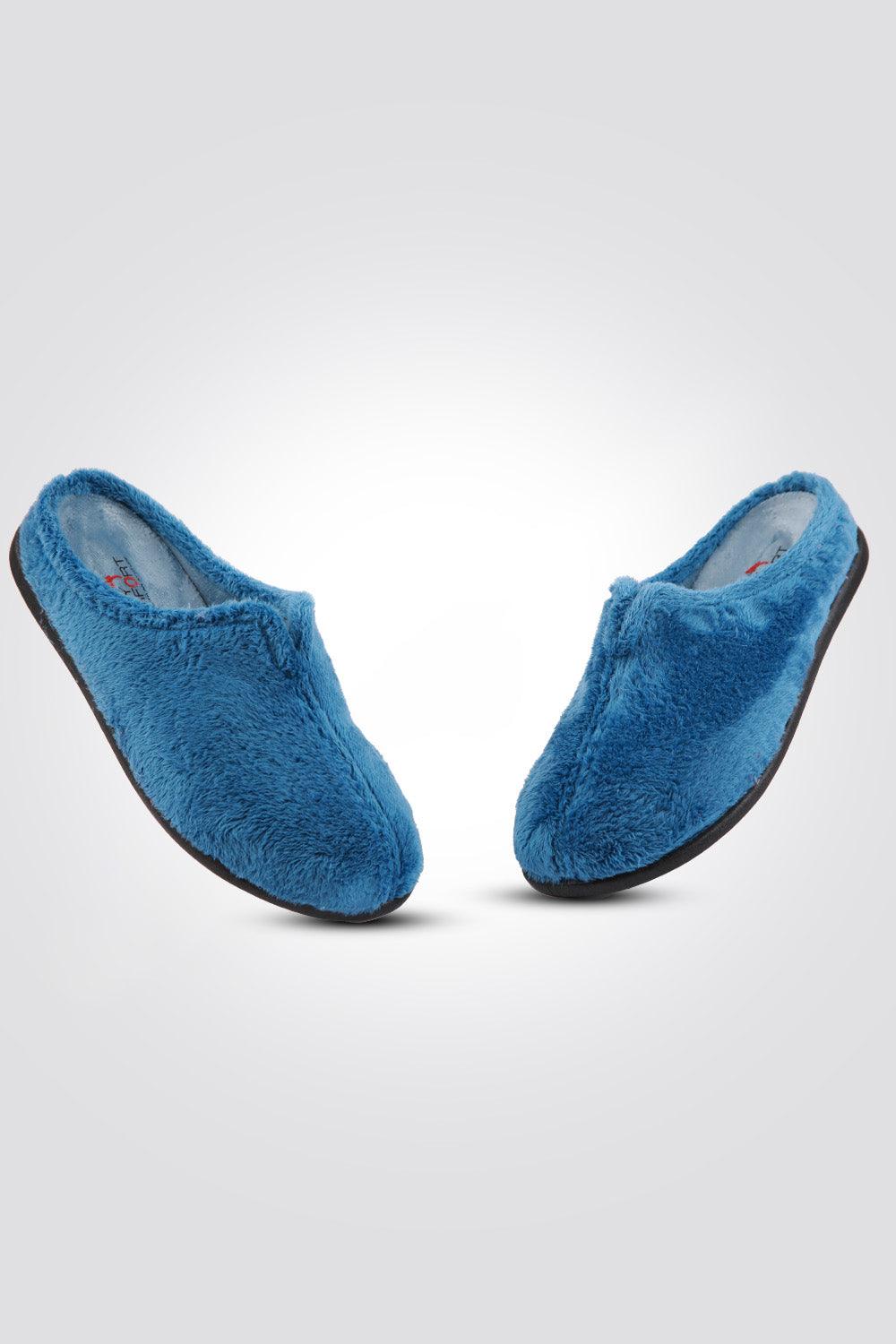 נעלי בית פרווה לנשים בצבע כחול - MASHBIR//365