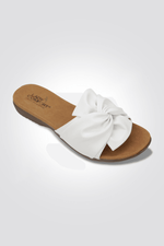 כפכף שטוח פפיון בצבע לבן - MASHBIR//365