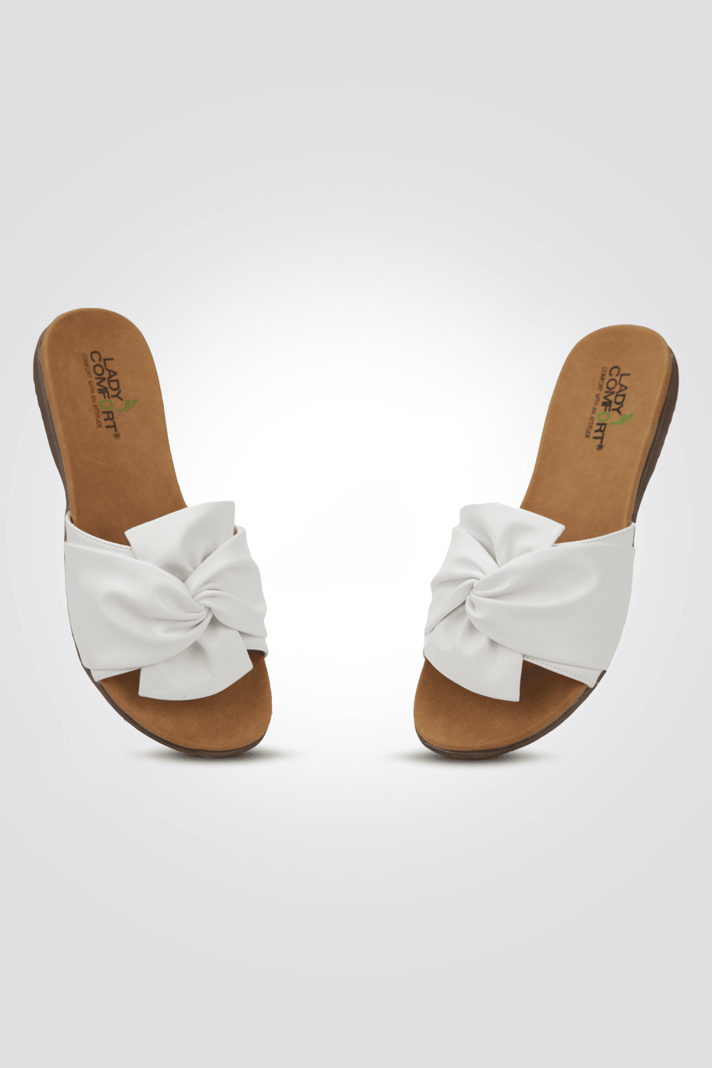 כפכף שטוח פפיון בצבע לבן - MASHBIR//365