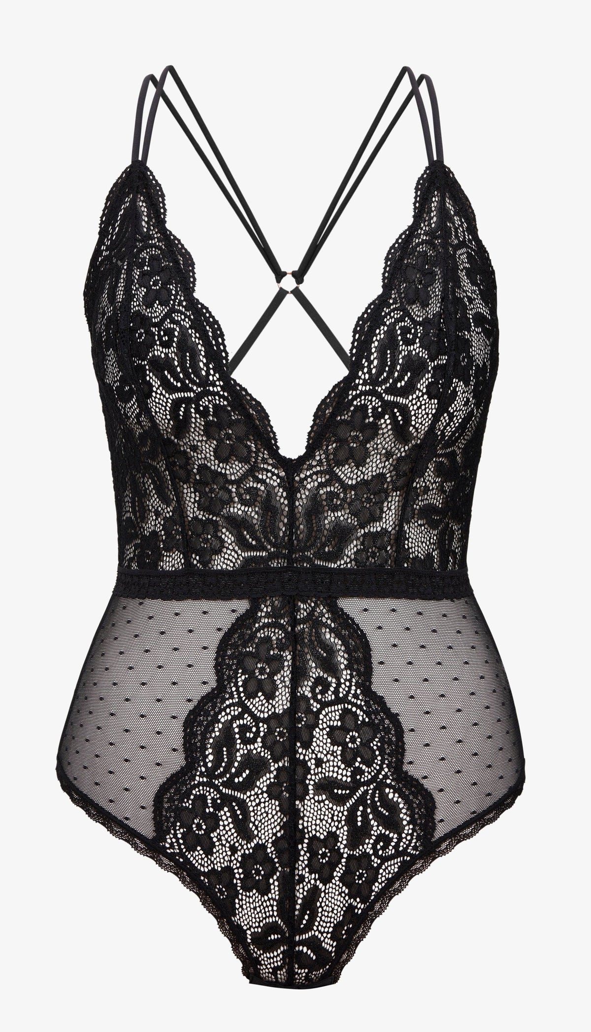 בגד גוף חוטיני בצבע שחור - MASHBIR//365