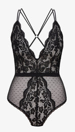 בגד גוף חוטיני בצבע שחור - MASHBIR//365