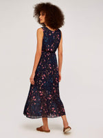 שמלה פרחונית דו צדדית בצבע נייבי - MASHBIR//365