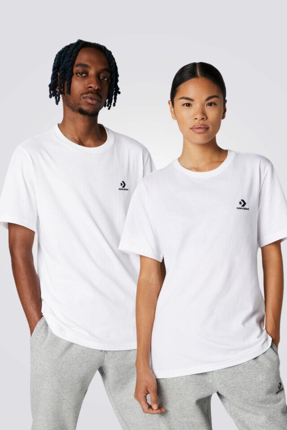 טישירט יוניסקס GO-TO EMBROIDERED STA בצבע לבן - MASHBIR//365